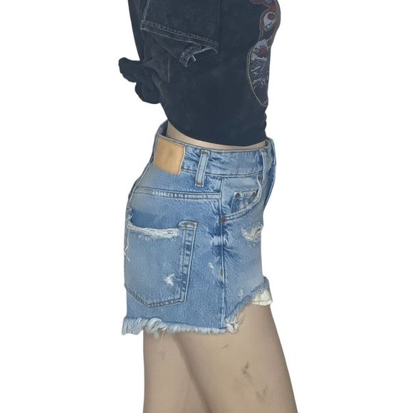 Zara sz 2 high waist denim shorts - Picture 12 of 16
